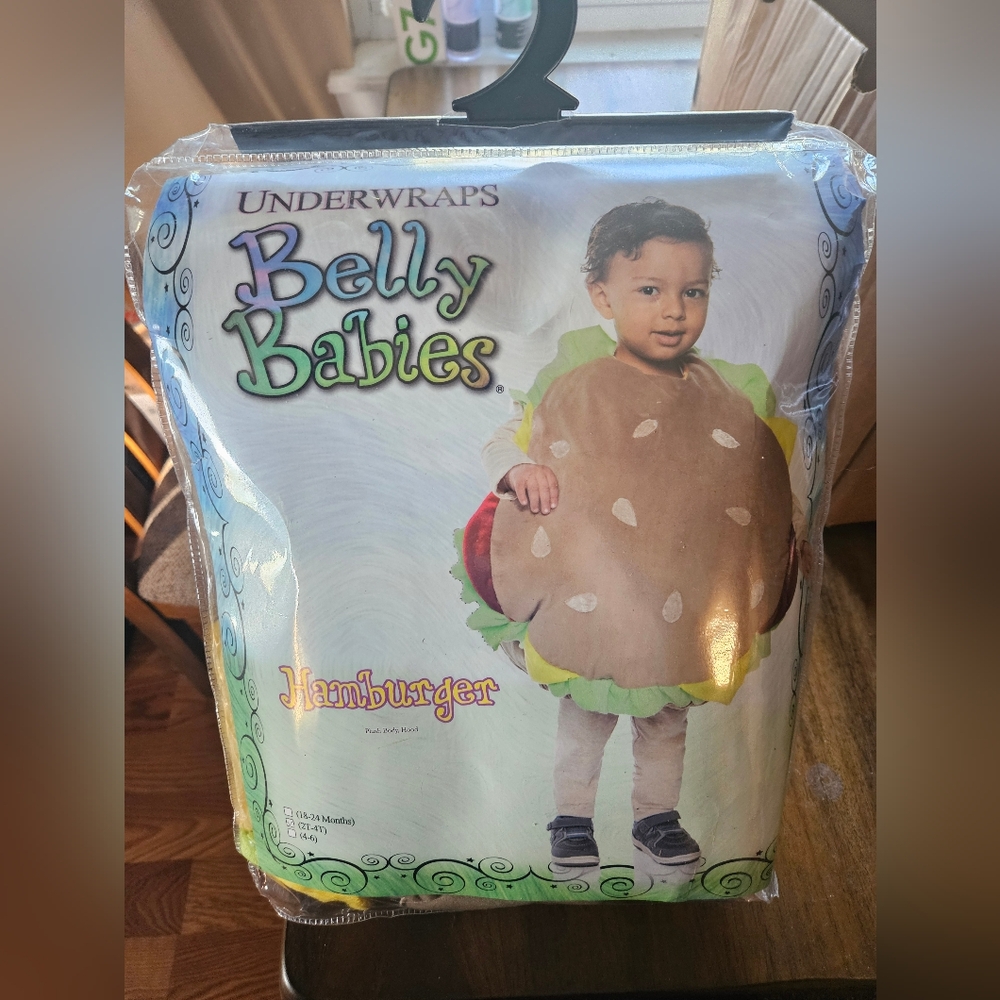 Underwraps belly babies hamburger costume halloween 2T-4T
